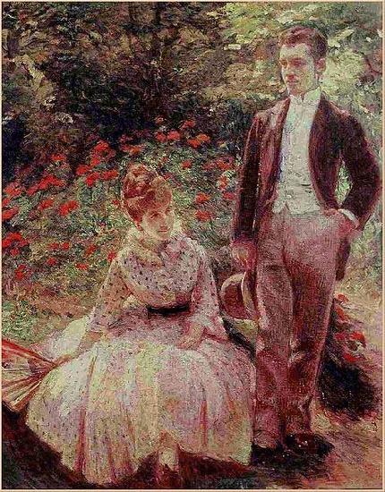 Marie Bracquemond The Artist Son and Sister in the Garden at Sevres Spain oil painting art